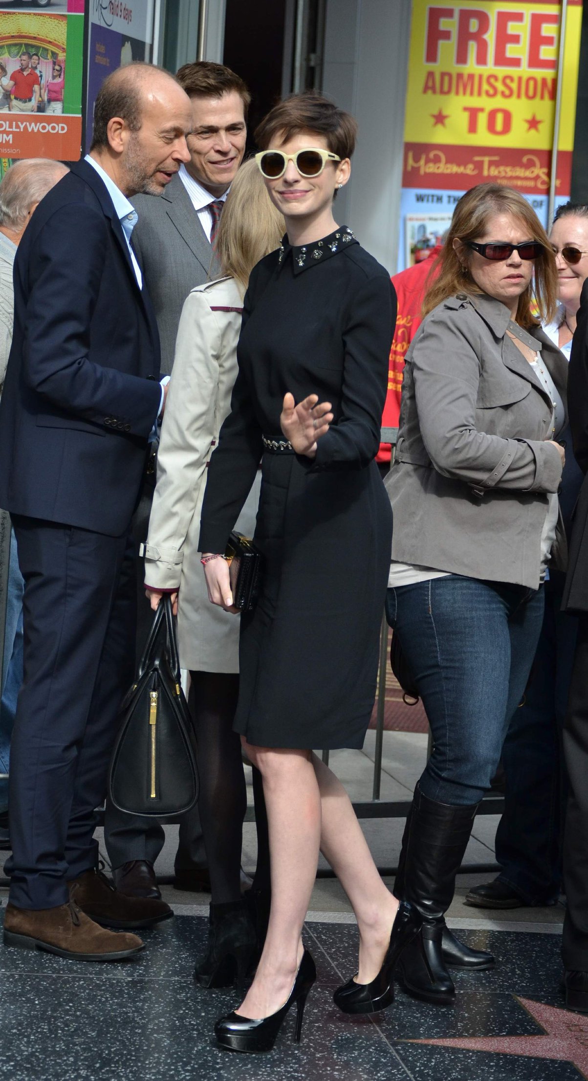 Anne Hathaway attends the Hugh Jackman Hollywood Walk Of Fame Ceremony in Hollywood December 13-2012 