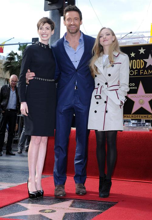 Anne Hathaway attends the Hugh Jackman Hollywood Walk Of Fame Ceremony in Hollywood December 13-2012 