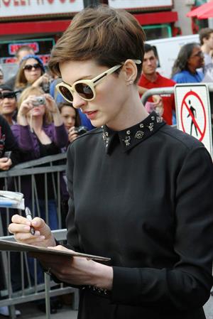 Anne Hathaway attends the Hugh Jackman Hollywood Walk Of Fame Ceremony in Hollywood December 13-2012 
