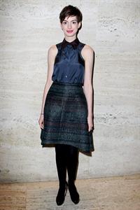 Anne Hathaway A Lunch to Celebrate Launch of 'LES MISERABLES at the Four Seasons Restaurant in NYC