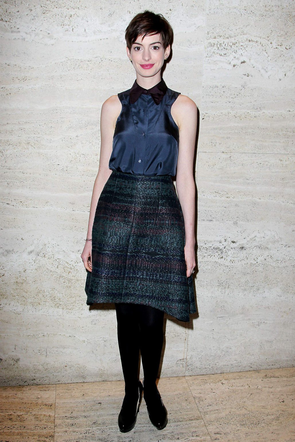 Anne Hathaway A Lunch to Celebrate Launch of 'LES MISERABLES at the Four Seasons Restaurant in NYC