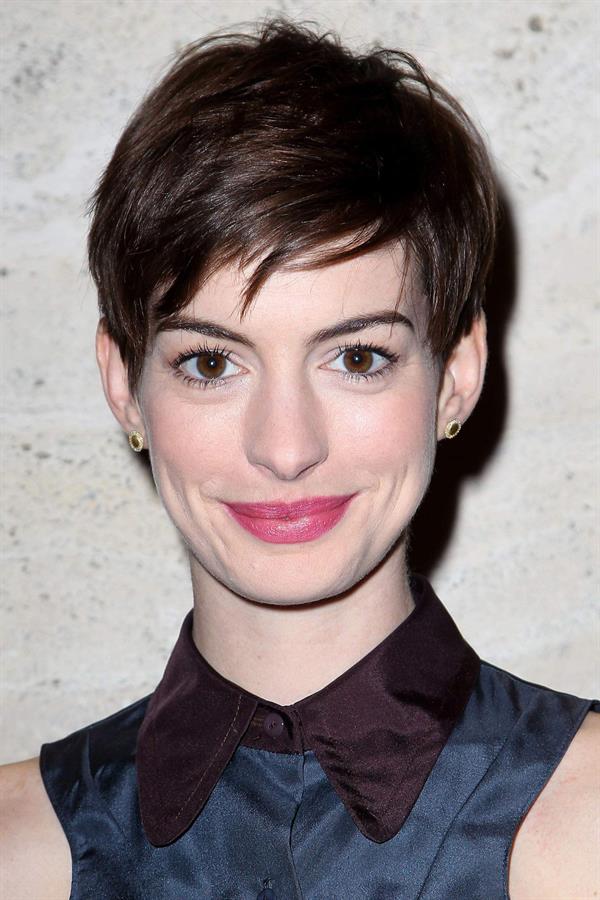 Anne Hathaway A Lunch to Celebrate Launch of 'LES MISERABLES at the Four Seasons Restaurant in NYC