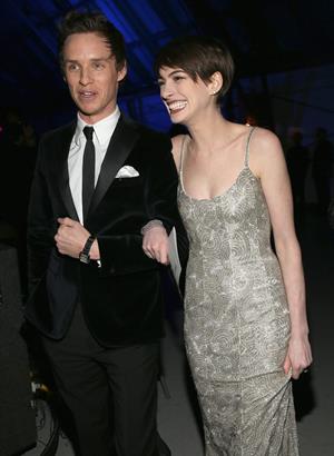 Anne Hathaway attends the Critics' Choice Movie Awards 2013 with Skinnygirl Cocktails at Barkar Hangar