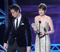 Anne Hathaway attends the Critics' Choice Movie Awards 2013 with Skinnygirl Cocktails at Barkar Hangar