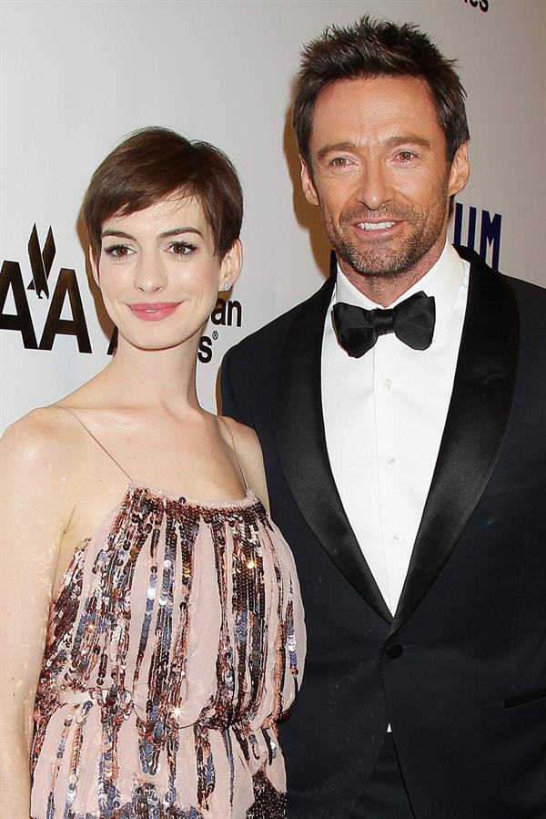 Anne Hathaway Attended the Museum of the Moving Image 27th Annual Black Tie Salute in New York Dec 11, 2012