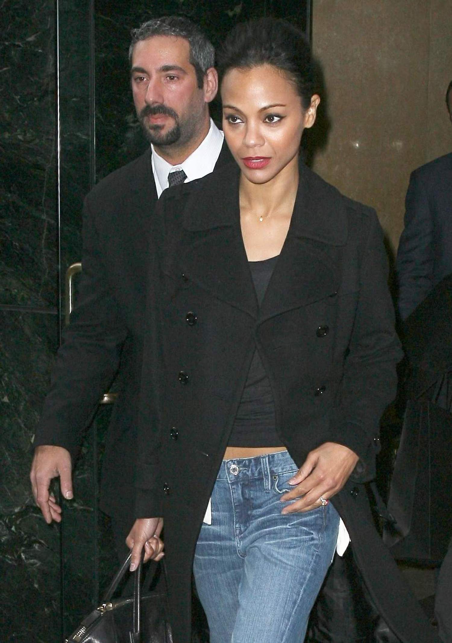 Zoe Saldana leaving the Calvin Klein fashion show - February 17, 2011 