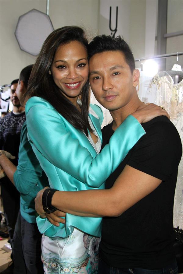 Zoe Saldana Prabal Gurung Fall 2012 Collection show February 11, 2012 in New York City 