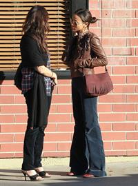 Zoe Saldana after lunch at Good Earth in Studio City December 22, 2011 