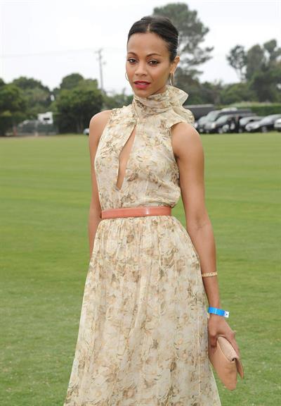 Zoe Saldana Santa Barbara Polo and Racquet club
