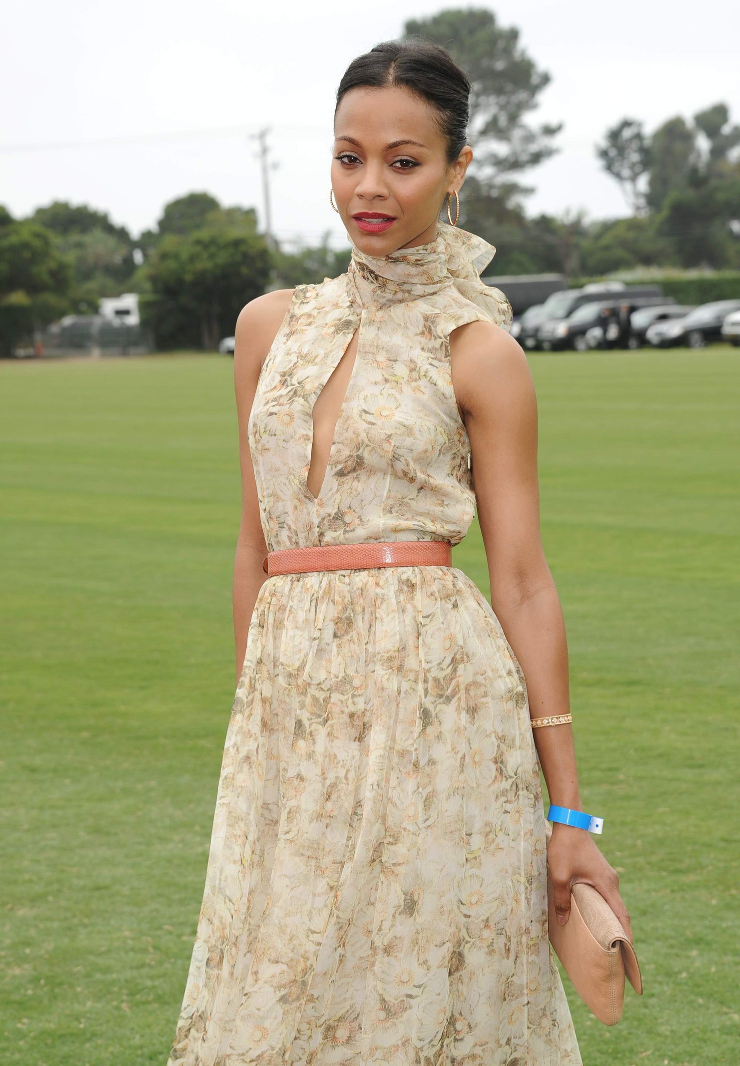 Zoe Saldana Santa Barbara Polo and Racquet club