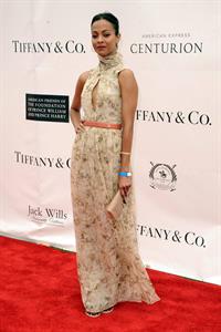 Zoe Saldana Santa Barbara Polo and Racquet club