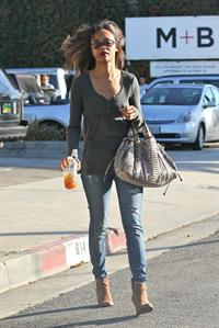 Zoe Saldana leaving a hair salon in West Hollywood - November 2, 2011