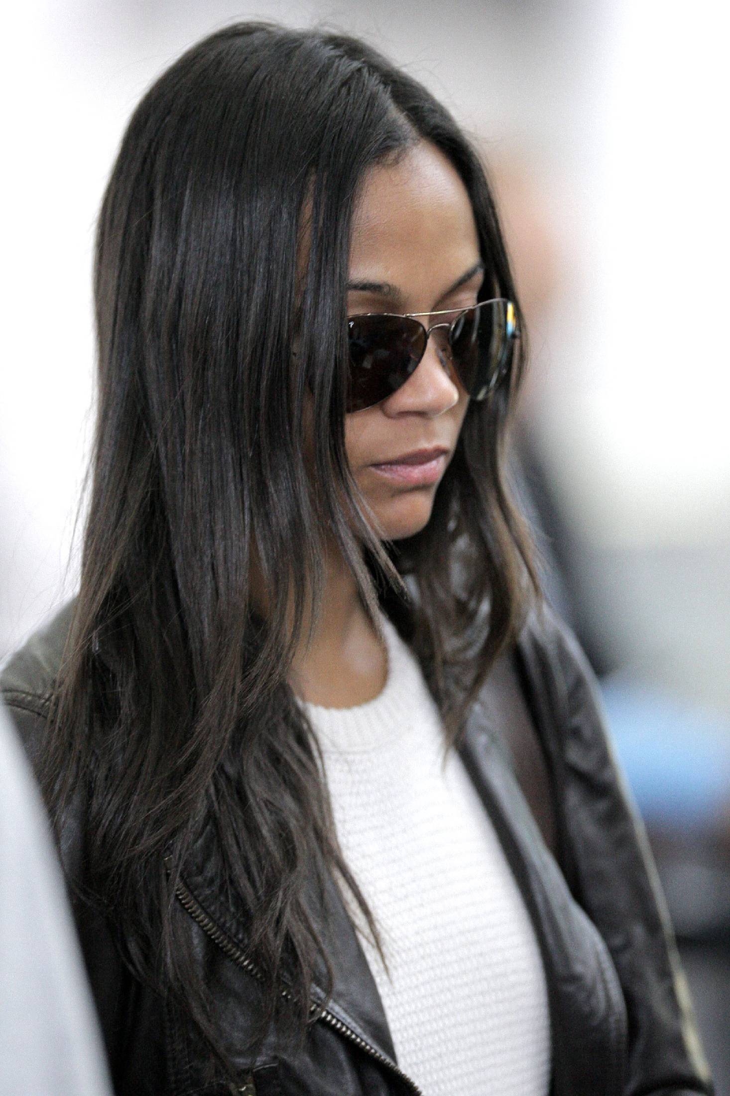 Zoe Saldana boarding an Alaska Airlines flight at LA Airport June 2nd 2009  