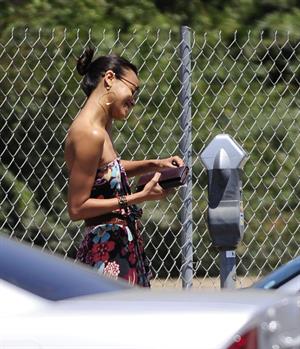 Zoe Saldana runs errands in LA August 5, 2011  