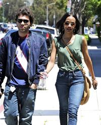 Zoe Saldana leaves a meeting in Beverly Hills April 27-2011 