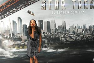 Zoe Saldana at the Star Trek Madrid Photocall