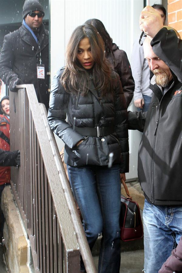 Zoe Saldana at the Sundance Film Festival on January 26-2012 