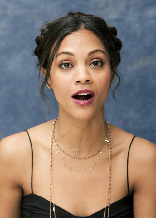 Zoe Saldana at Death At A Funeral press conference at the Four Seasons Hotel 11-04-2010 
