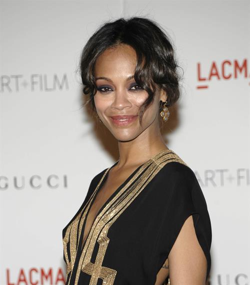 Zoe Saldana at LACMA's Art And Film Gala Honoring Clint Eastwood And John Baldessari in Los Angeles 2011.11.05