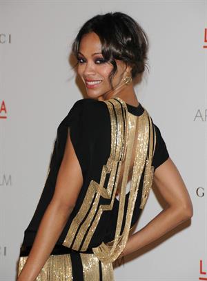 Zoe Saldana at LACMA's Art And Film Gala Honoring Clint Eastwood And John Baldessari in Los Angeles 2011.11.05