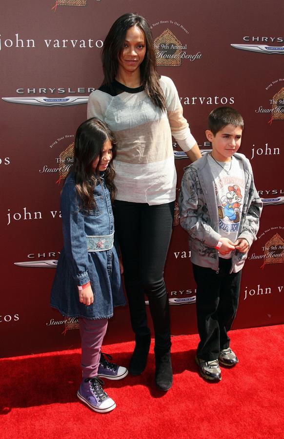 Zoe Saldana - John Varvatos 9th Annual Stuart House Benefit in Los Angeles March 11 2012. 