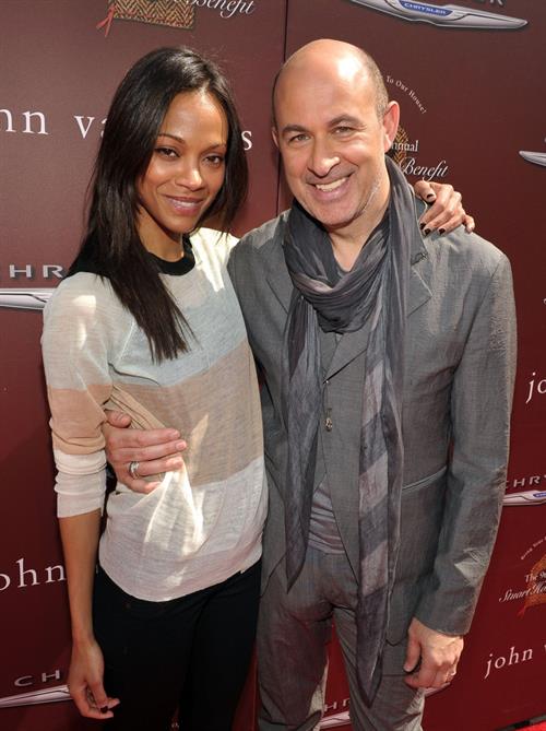 Zoe Saldana - John Varvatos 9th Annual Stuart House Benefit in Los Angeles March 11 2012. 