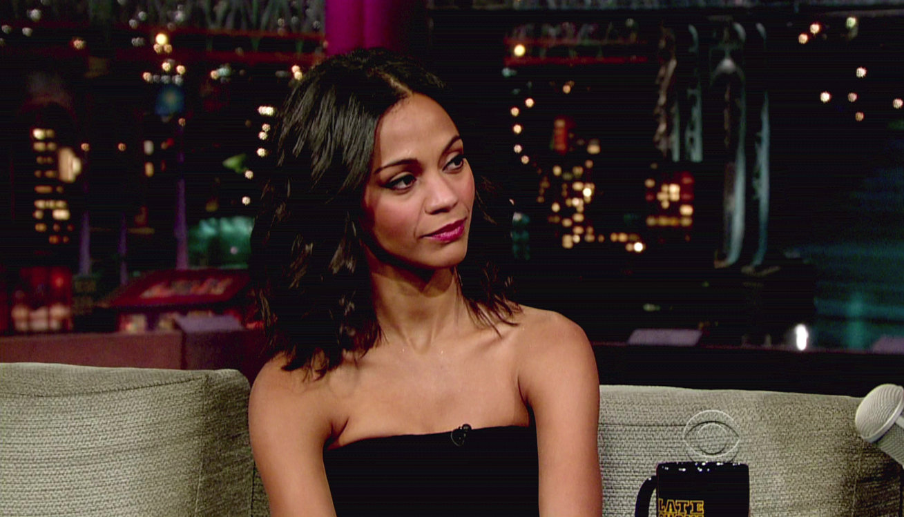 Zoe Salanda at The Letterman Show