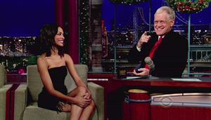 Zoe Salanda at The Letterman Show