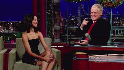 Zoe Salanda at The Letterman Show