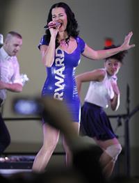 Katy Perry performs at a campaign rally for President Obama in Milwaukee 11/3/12