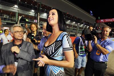 Katy Perry at the Formula One Grand Prix in Singapore 9/23/12
