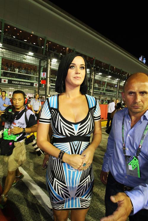 Katy Perry at the Formula One Grand Prix in Singapore 9/23/12