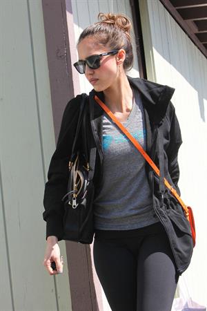 Jessica Alba going to her office in Santa Monica April 4, 2012 