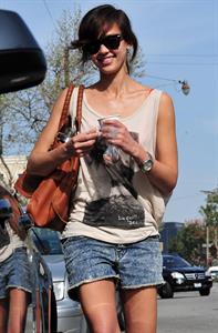Jessica Alba leaving Caffe Luxxe in Brentwood on March 20, 2010 