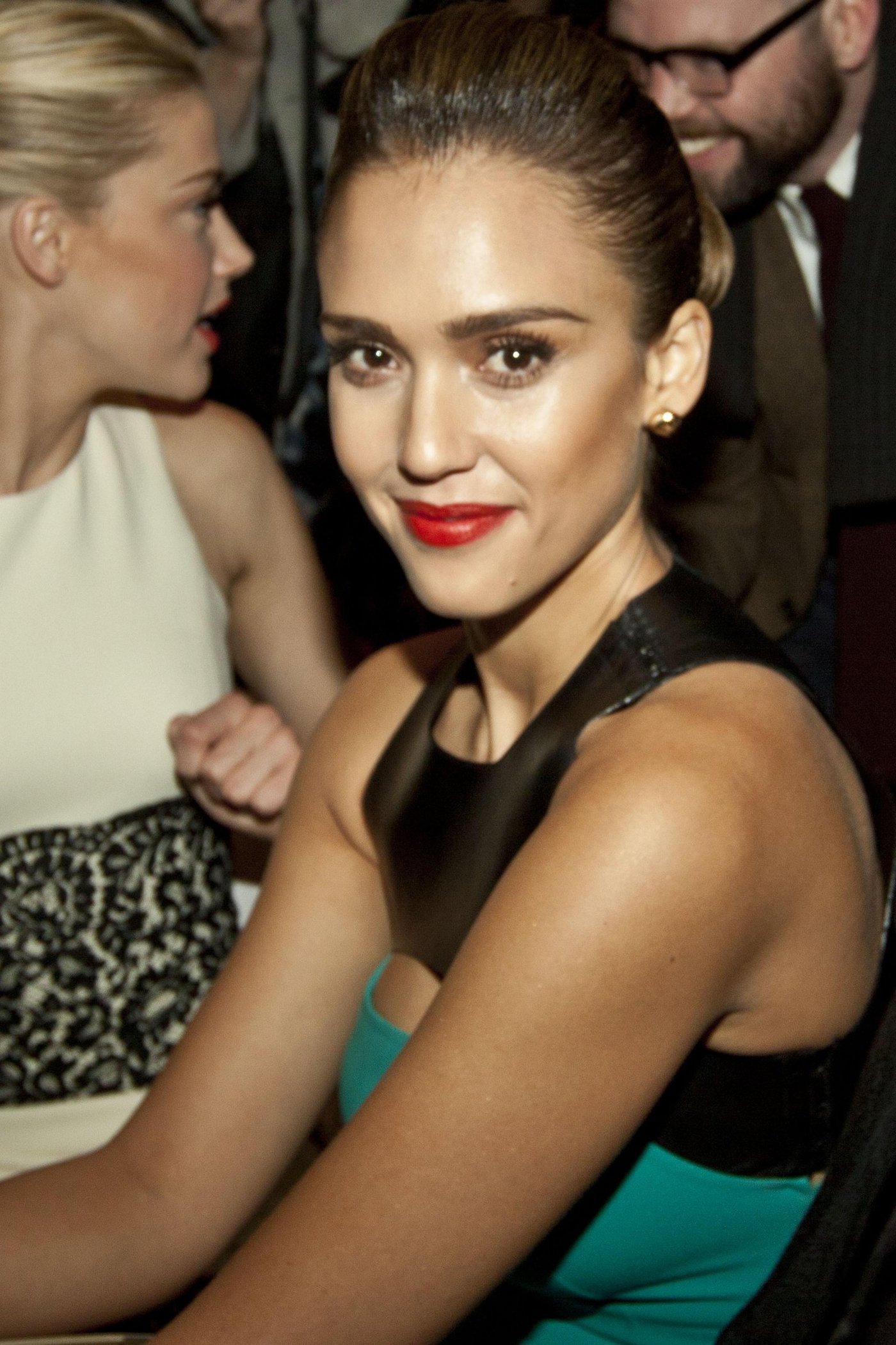 Jessica Alba Michael Kors Fall 2012 fashion show in New York on February 15, 2012 