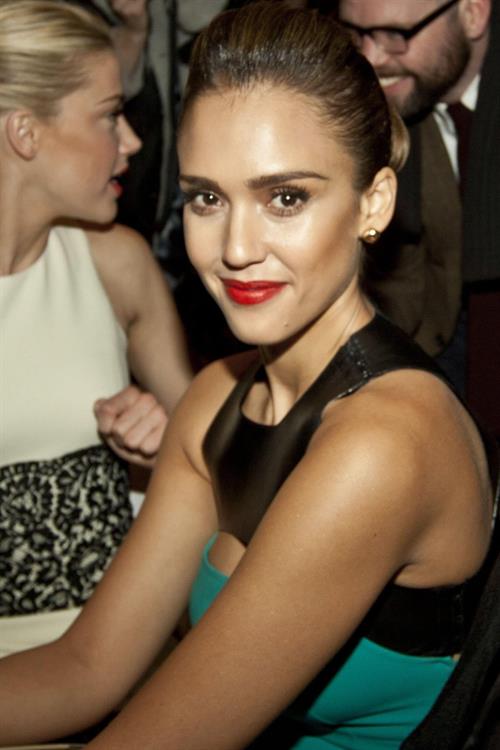 Jessica Alba Michael Kors Fall 2012 fashion show in New York on February 15, 2012 
