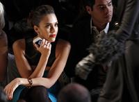 Jessica Alba Michael Kors Fall 2012 fashion show in New York on February 15, 2012 