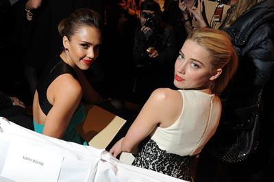 Jessica Alba Michael Kors Fall 2012 fashion show in New York on February 15, 2012 