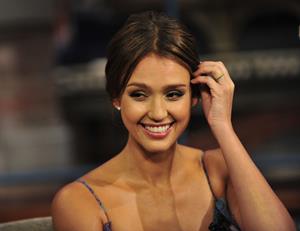 Jessica Alba on the Late Show with David Letterman on August 30, 2010 
