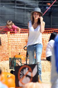 Jessica Alba – at Mr Bones Pumpkin Patch 10/12/13  