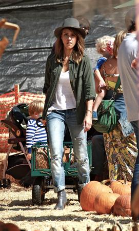 Jessica Alba – at Mr Bones Pumpkin Patch 10/12/13  