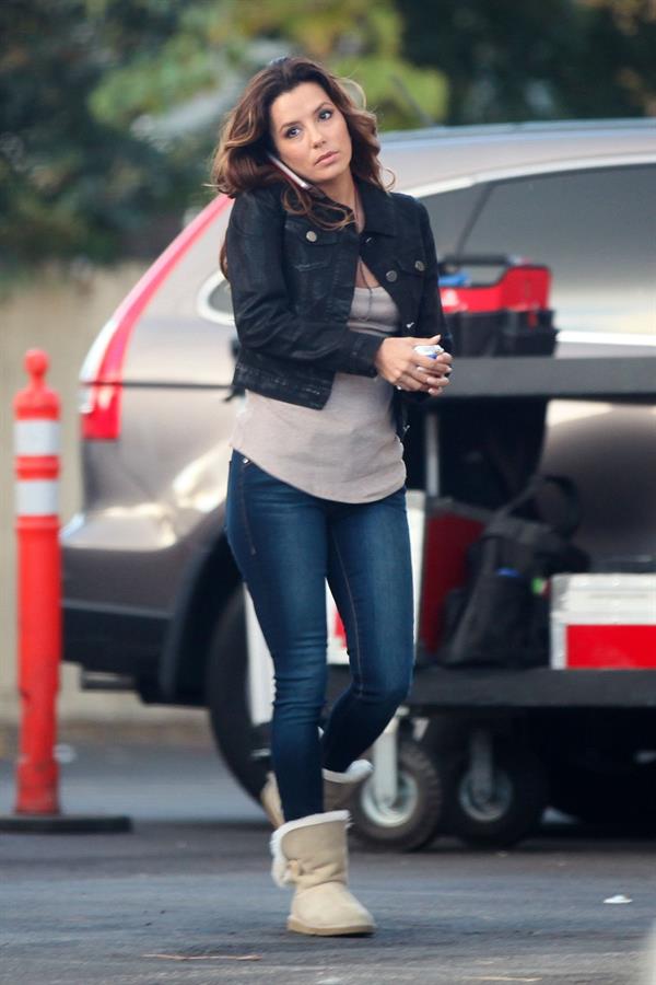 Eva Longoria – “Any Day” set candids in LA 11/4/13  