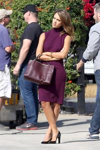 Jessica Alba “How to Make Love Like an Englishman” set candids in Los Angeles, November 4, 2013 