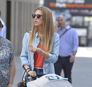 Jessica Alba – candids at Central Park Zoo, NY 9/9/13  