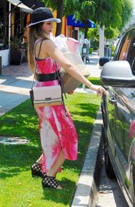 Jessica Alba shopping at Bel Bambini before heading to a baby shower in Hollywood on June 29, 2013