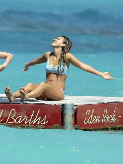 Jessica Alba  bikini candids in St. Barts 4/4/13 