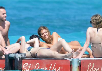 Jessica Alba  bikini candids in St. Barts 4/4/13 