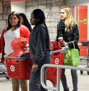 Jessica Alba Christmas shopping at Target in LA 12/20/12 