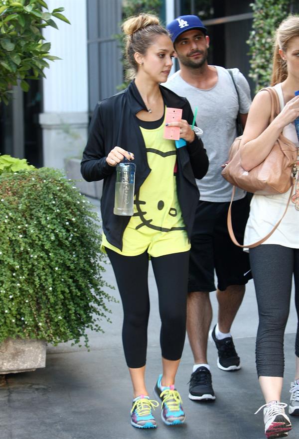 Jessica Alba  at the gym in West Hollywood 9/28/12 