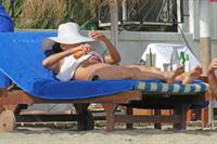 Eva Longoria Wearing a bikini on holiday in Marbella 04.08.13 
